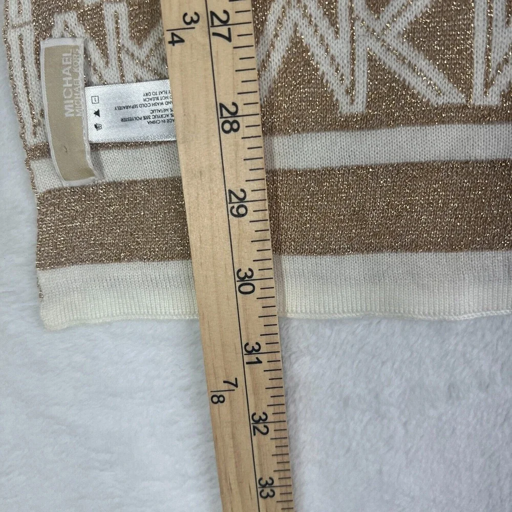 MICHAEL Michael Kors White‎ Gold Scarf Glitter One Size  62
